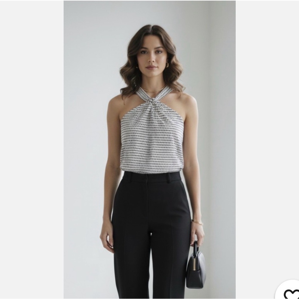 Adrianna Papell halter twisted neck top tank top